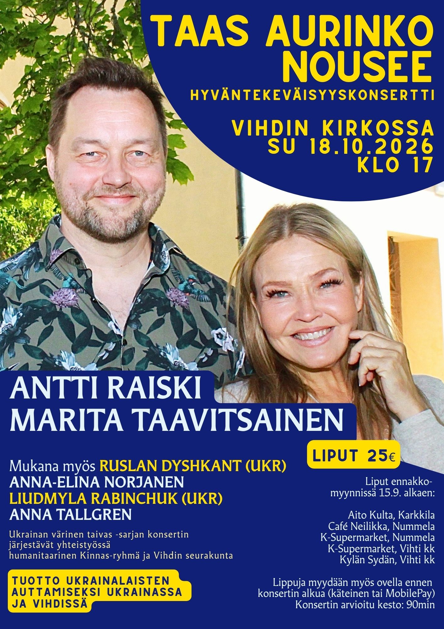 Kuvassa tangokuninkaalliset Antti Raiski ja Marita Taavitsainen