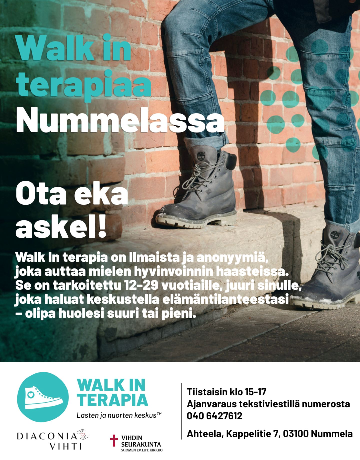 Walk in  -terapiaa 12-29-vuotiaille